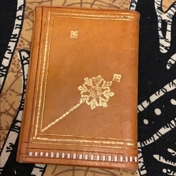 MOROCCAN CARAMEL CAMEL LEATHER WALLET UNISEX - Picture 3 of 8